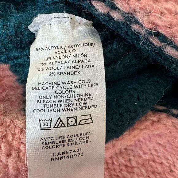 Lou & Grey Loft Women's Striped Plushfuzz Sweater size S alpaca/wool blend - Picture 8 of 10